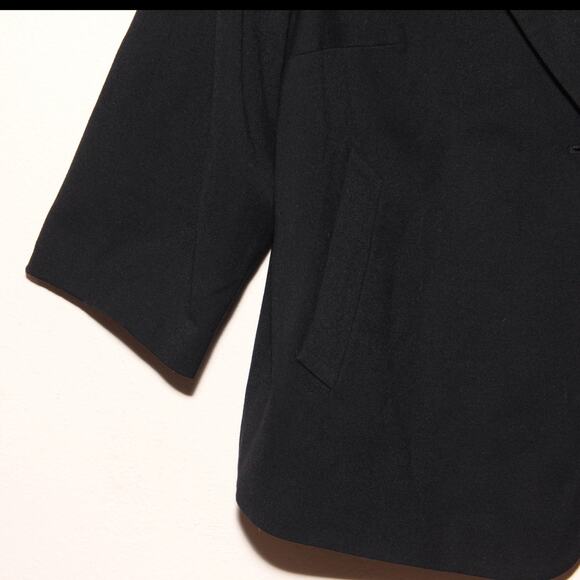 Talbots Woman Wool Blend Blazer Jacket Size 16W Black - Picture 3 of 6